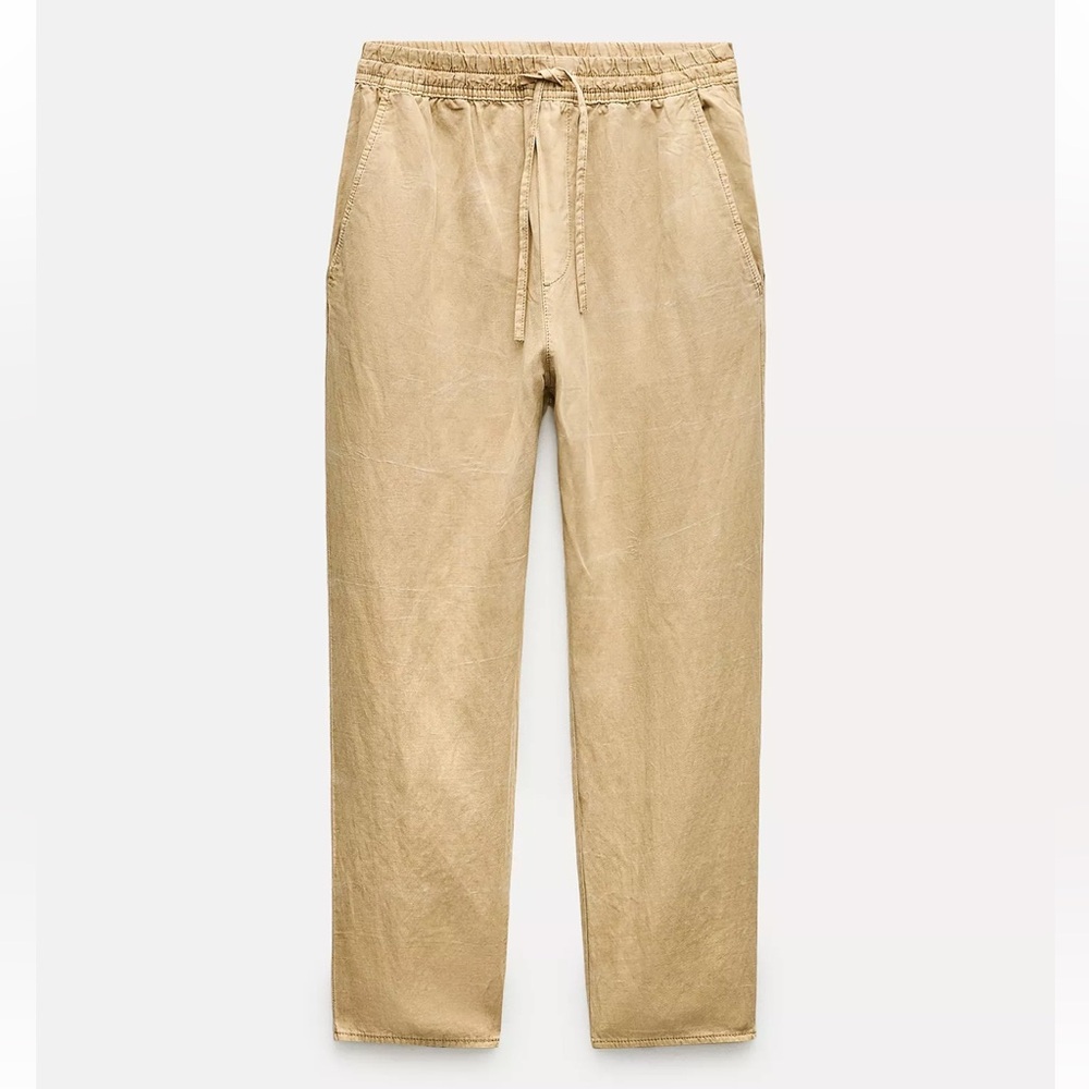 Zara Distressed khaki pants